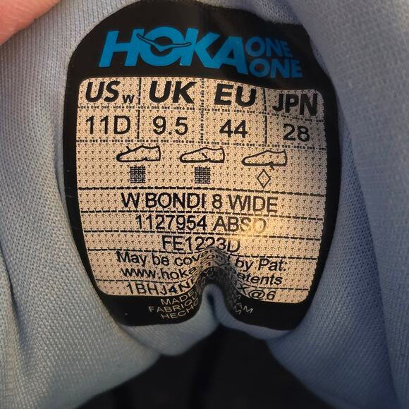 Hoka One Women's Bondi 8 Running shoes Green/Blue/Purple, Size 11 D wide - Picture 6 of 6